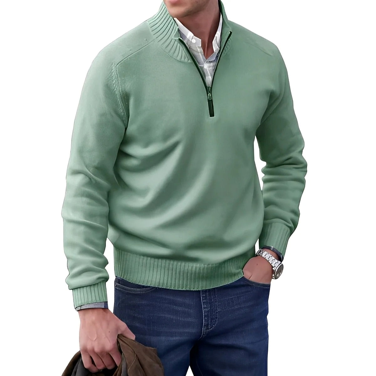 Gabriel - Casual men's sweater with zipper