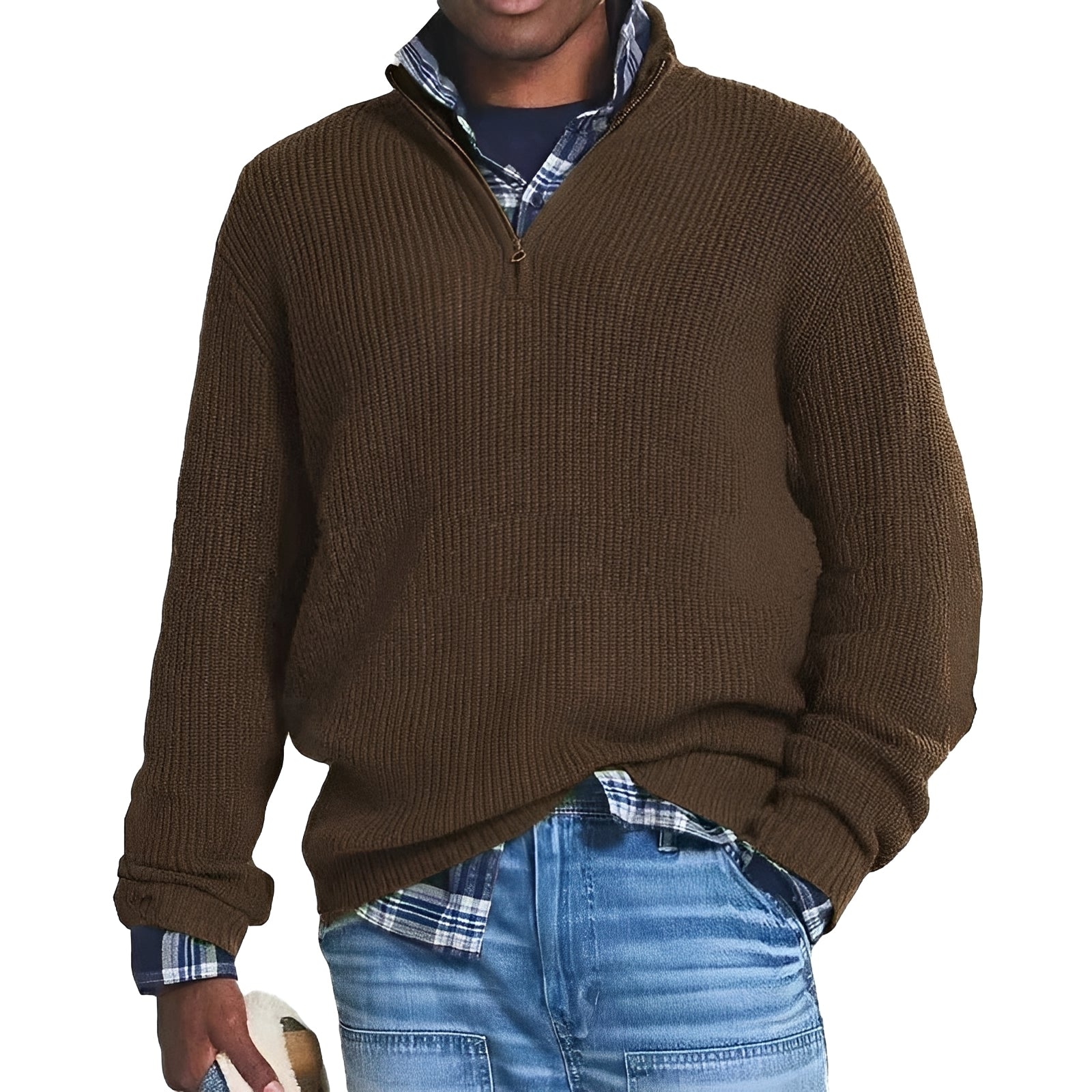 Charlton - Cozy Men's Sweater with a Zipper