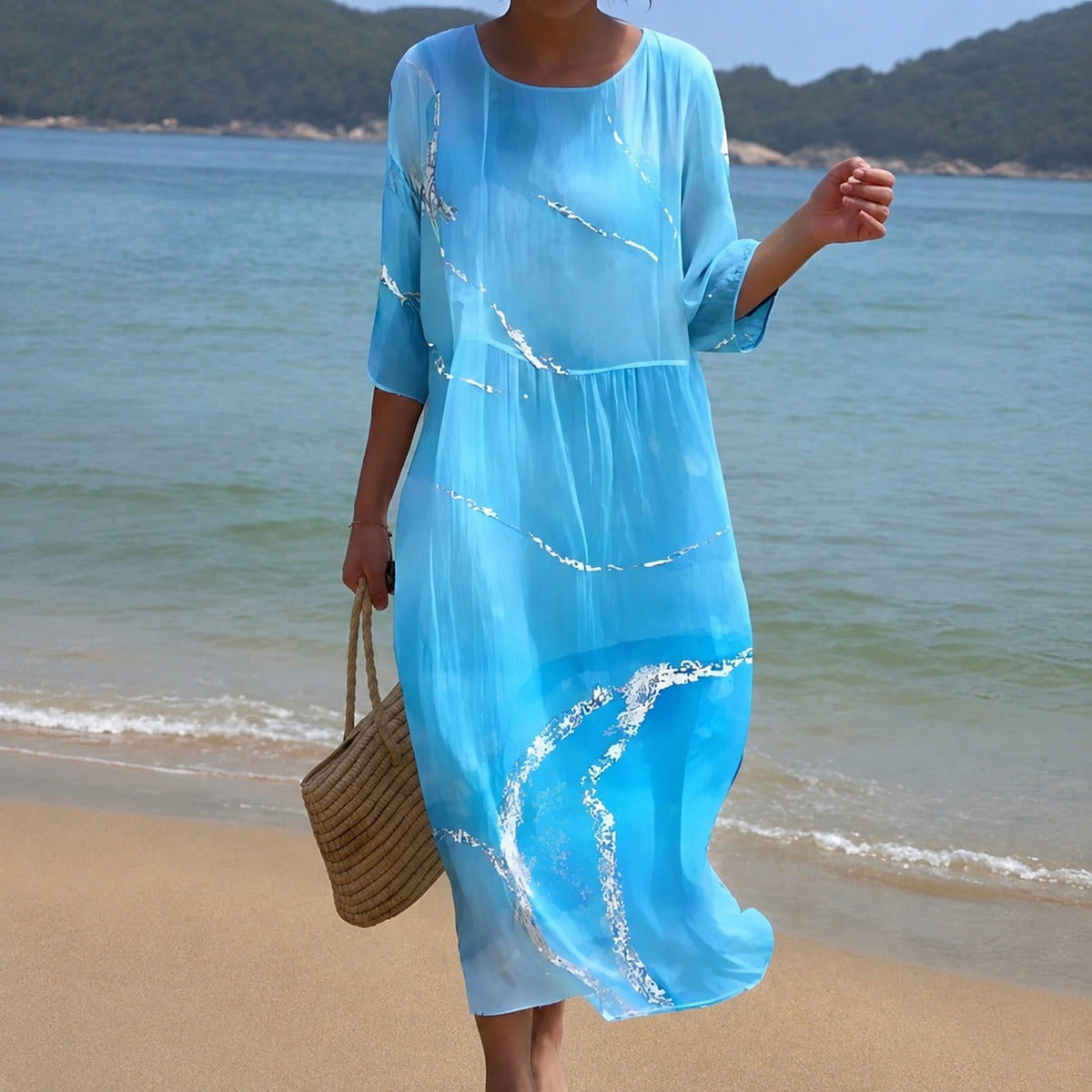 Alina - Flowing Mid-Length Dress