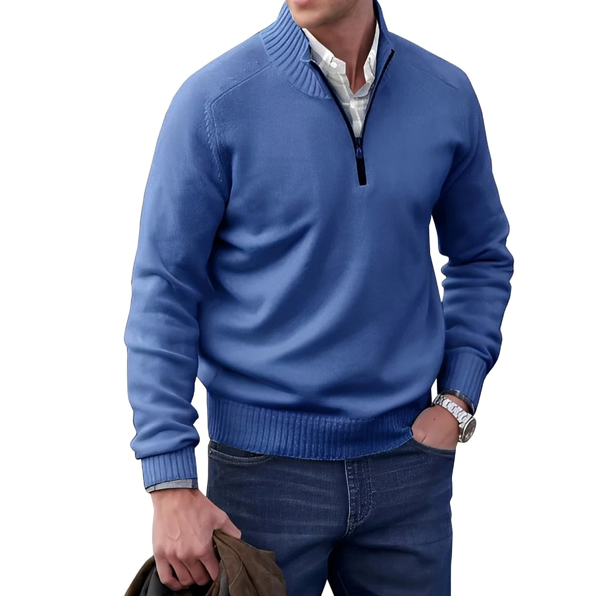 Gabriel - Casual men's sweater with zipper