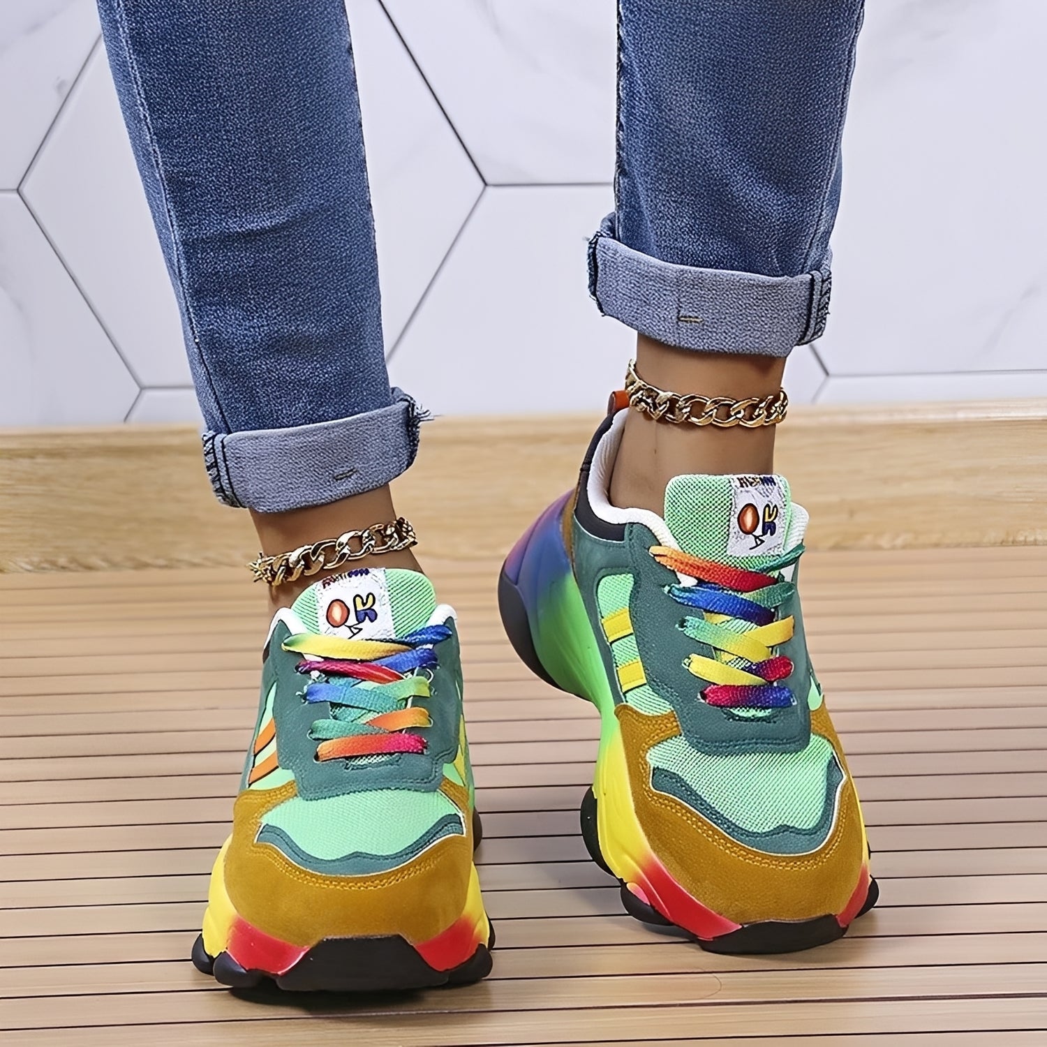 Erika - Cozy Rainbow Shoes