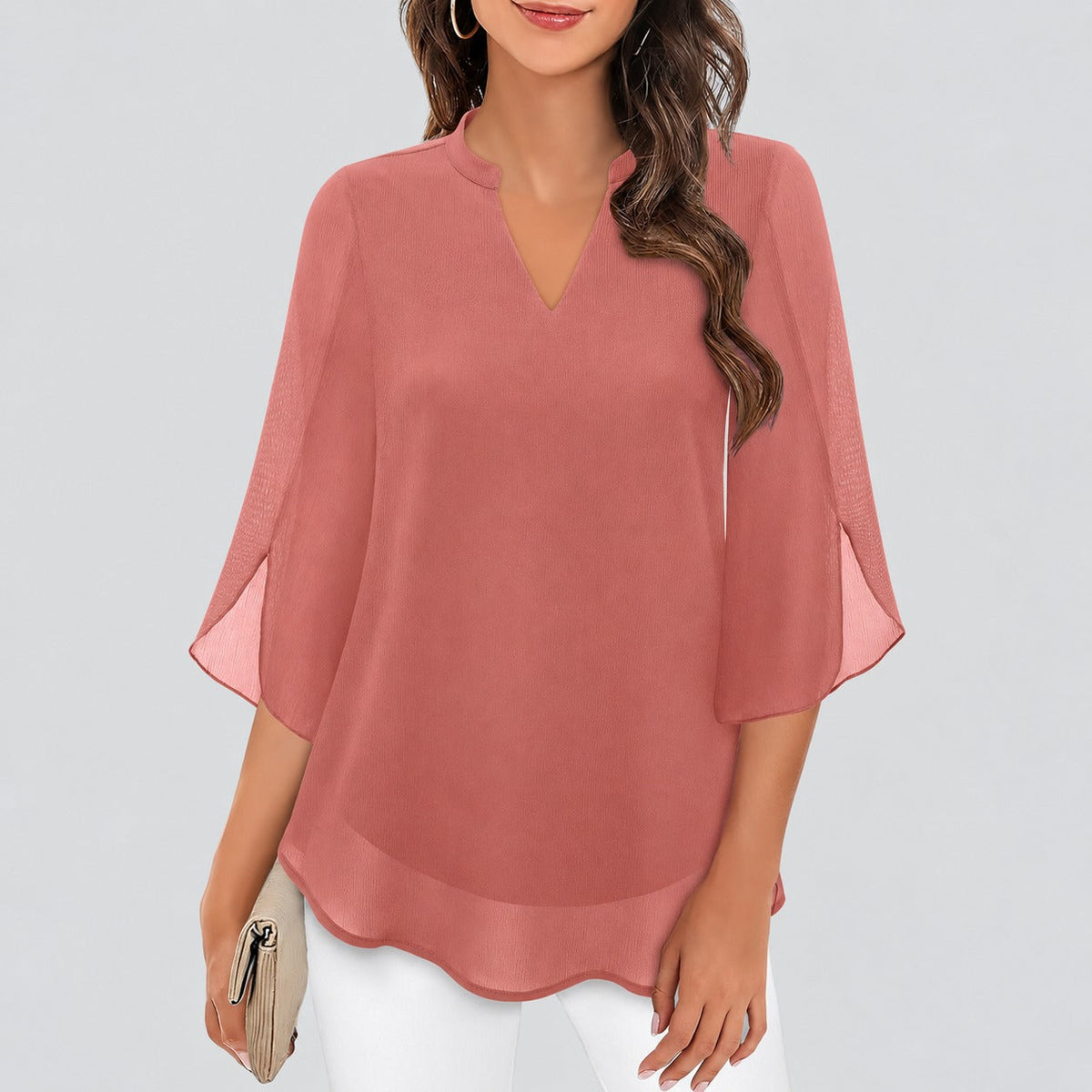 Ella - Breezy top with eye-catching sleeve slits