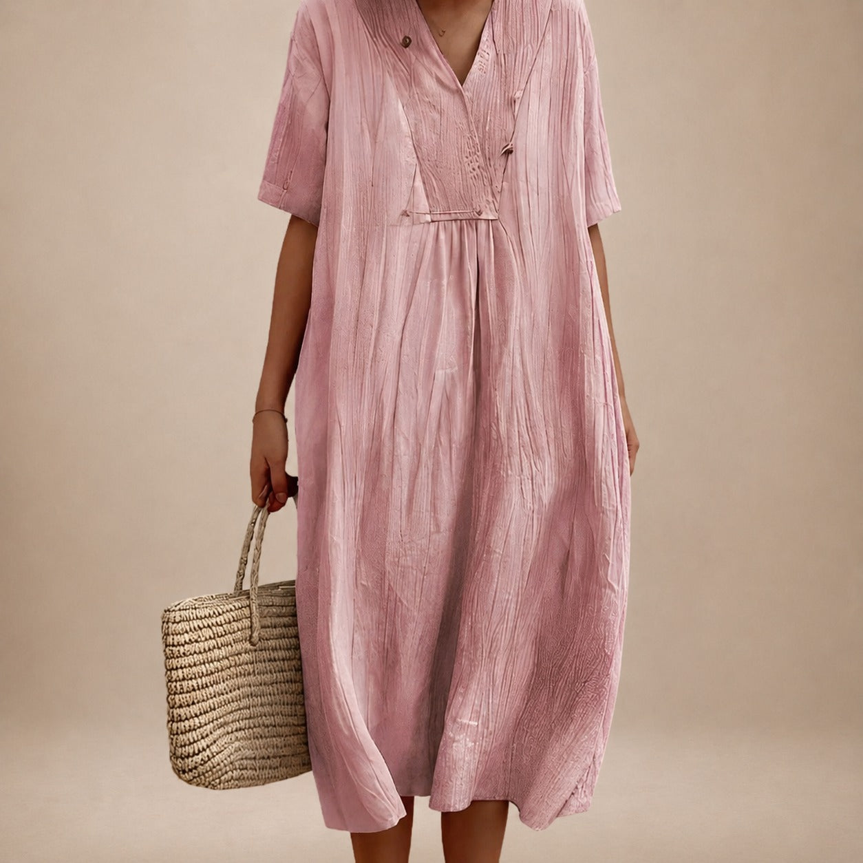 Leilani - Elegant women's dress with V-neck