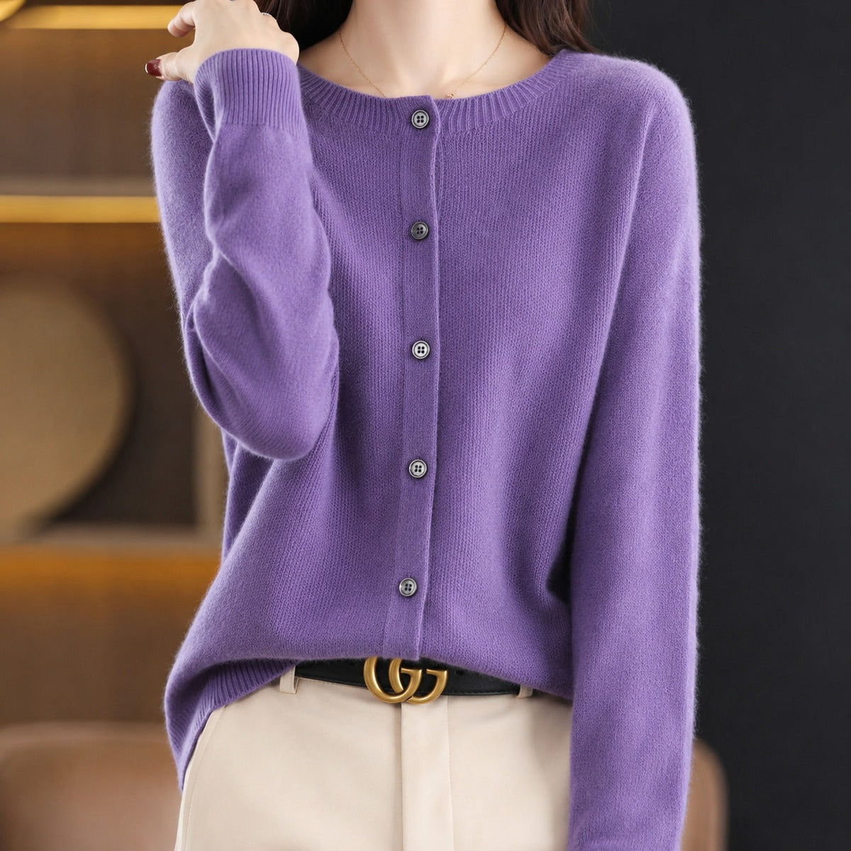 Ina - Elegant Women's Crew Neck Sweater