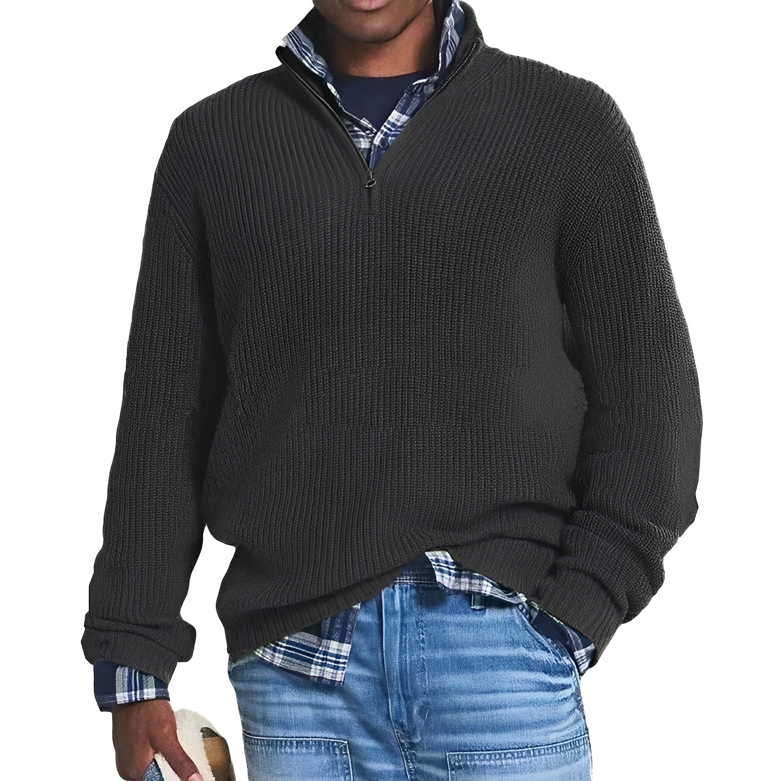 Charlton - Cozy Men's Sweater with a Zipper