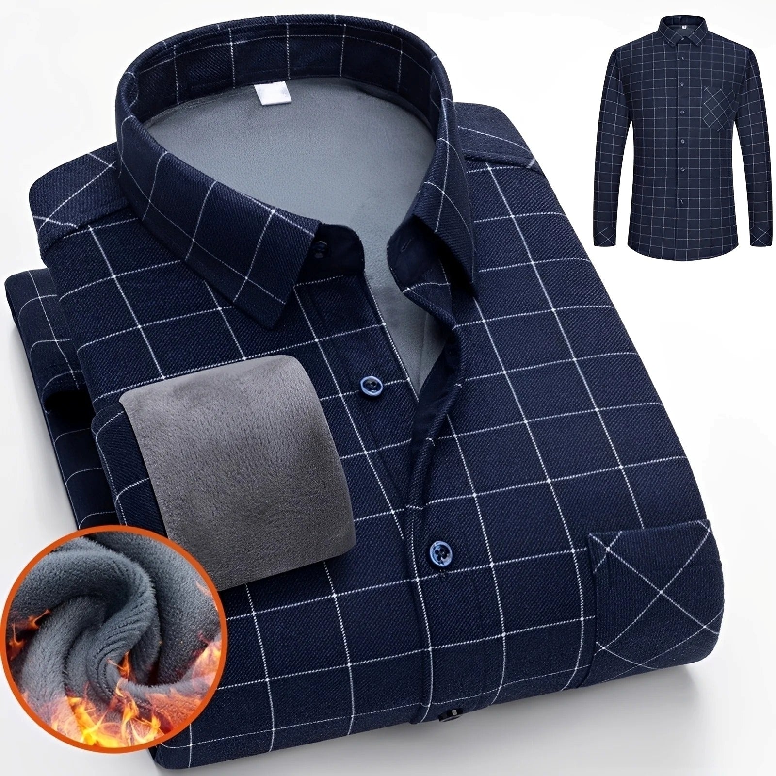 Anton - Stylish, warm checkered shirt for men