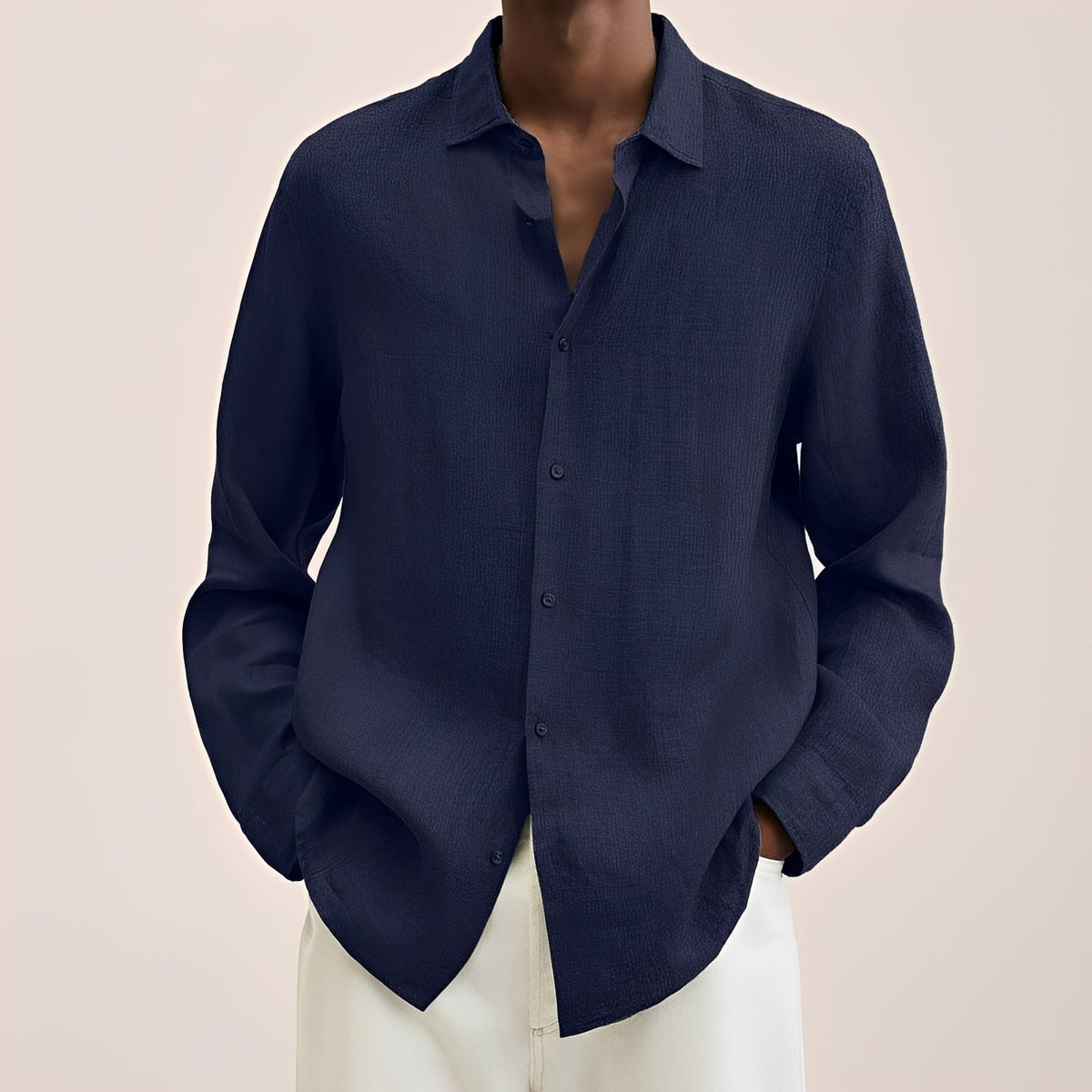 Calvin - Long-sleeved shirt for men made of lightweight fabric