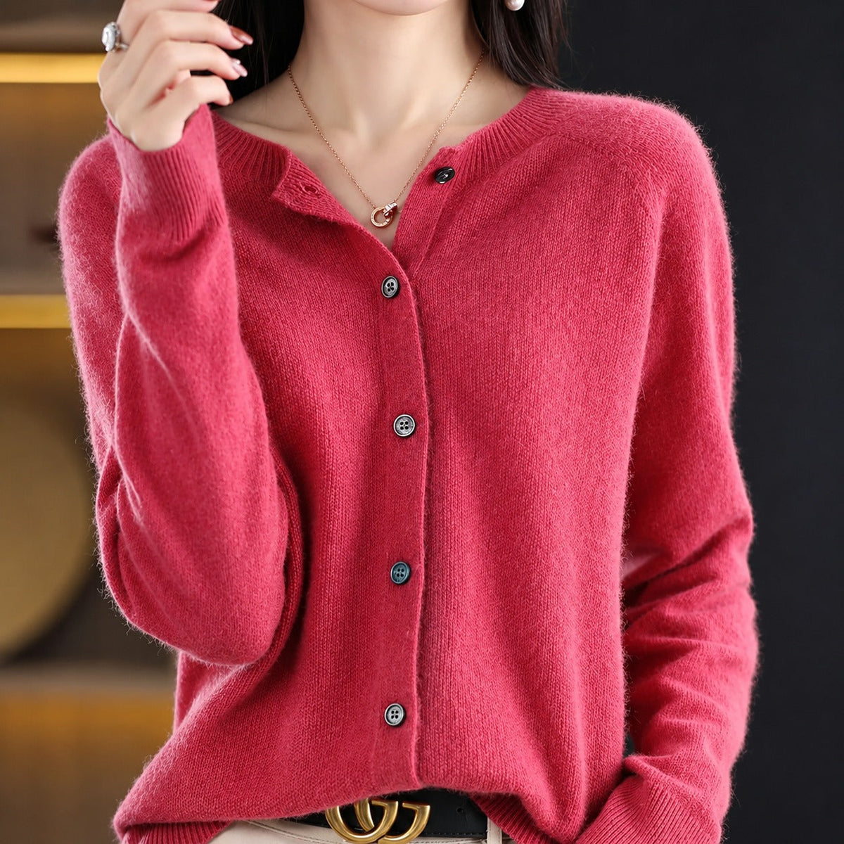 Ina - Elegant Women's Crew Neck Sweater