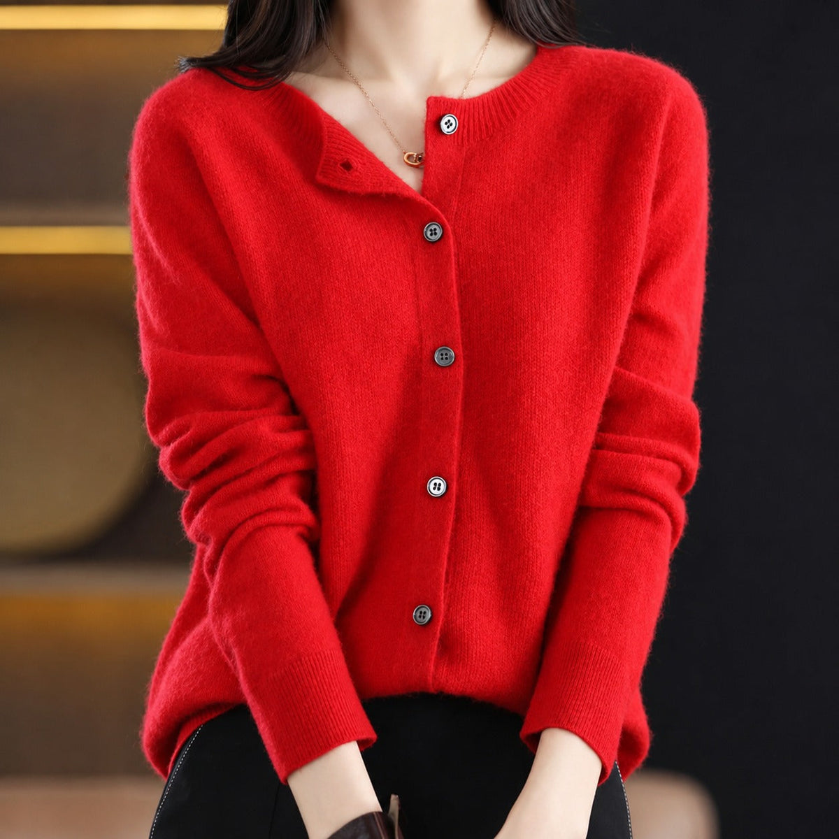 Ina - Elegant Women's Crew Neck Sweater