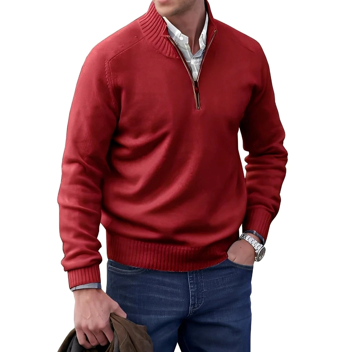 Gabriel - Casual men's sweater with zipper