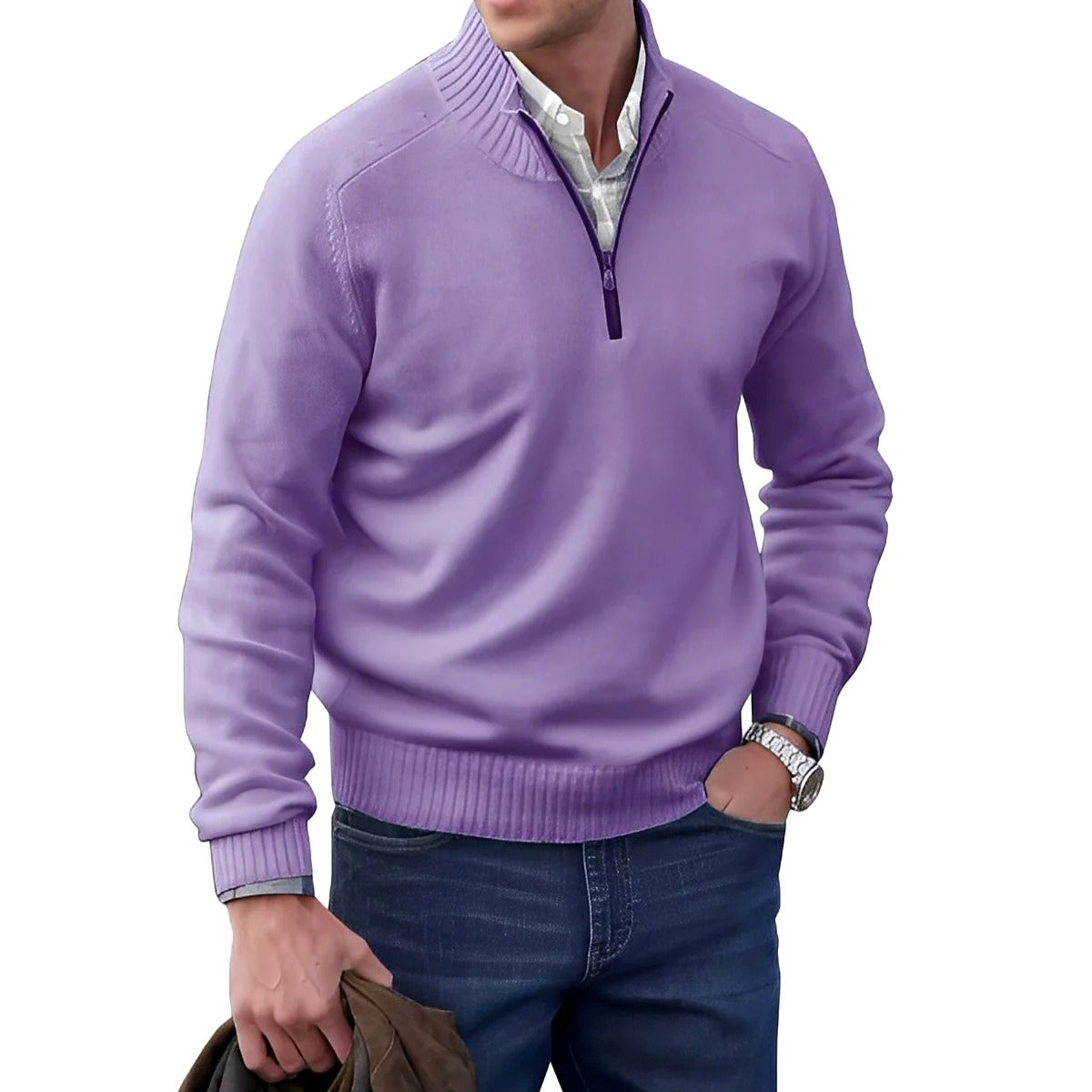 Gabriel - Casual men's sweater with zipper