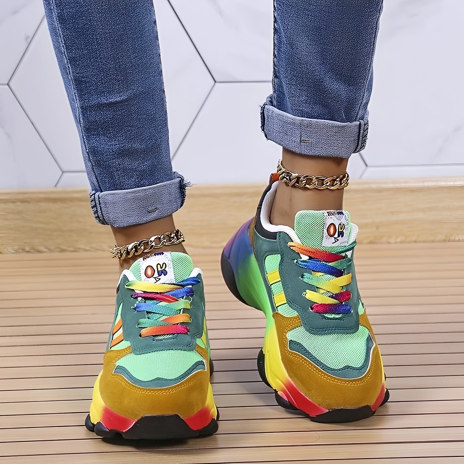 Erika - Cozy Rainbow Shoes