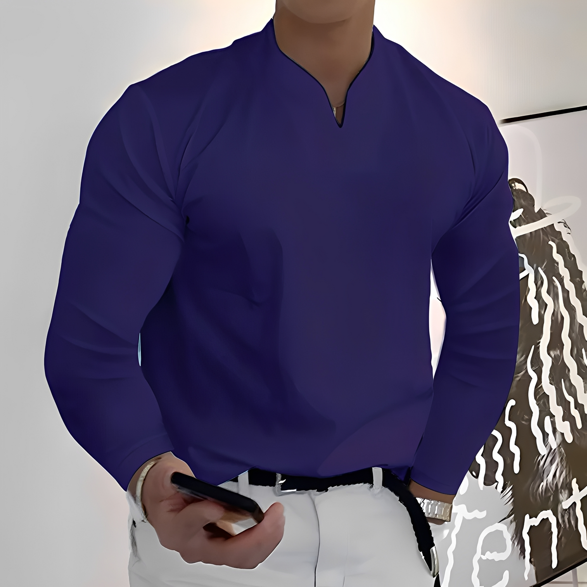 Corentin - Long-sleeved shirt, soft and warm