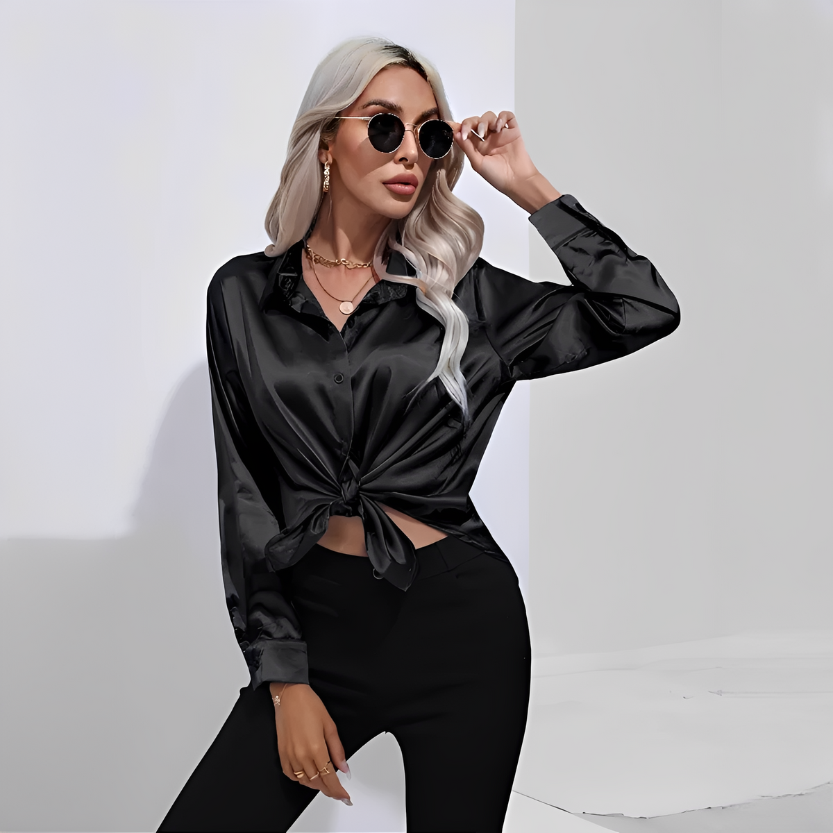 Liliane - Elegant blouse with long sleeves