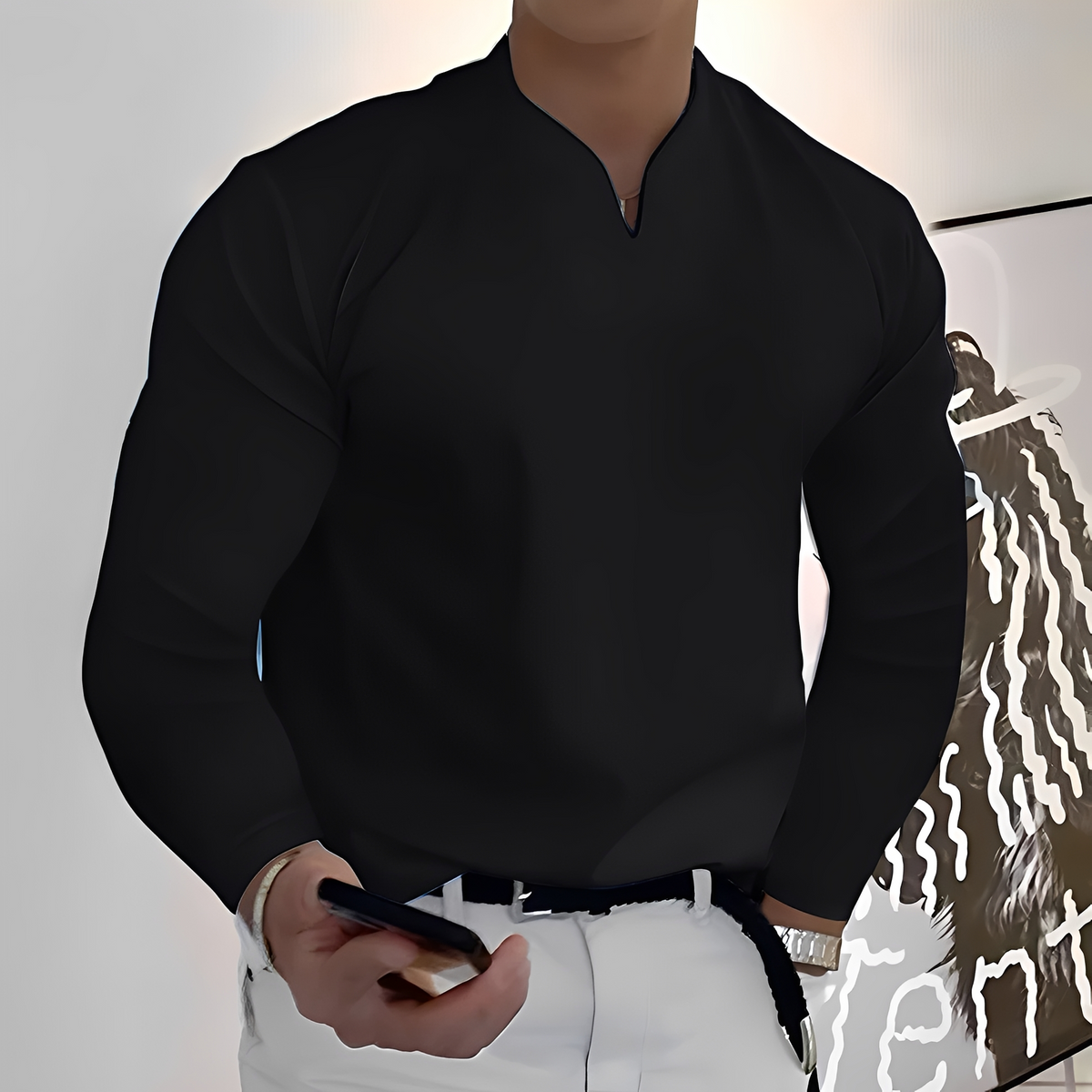 Corentin - Long-sleeved shirt, soft and warm