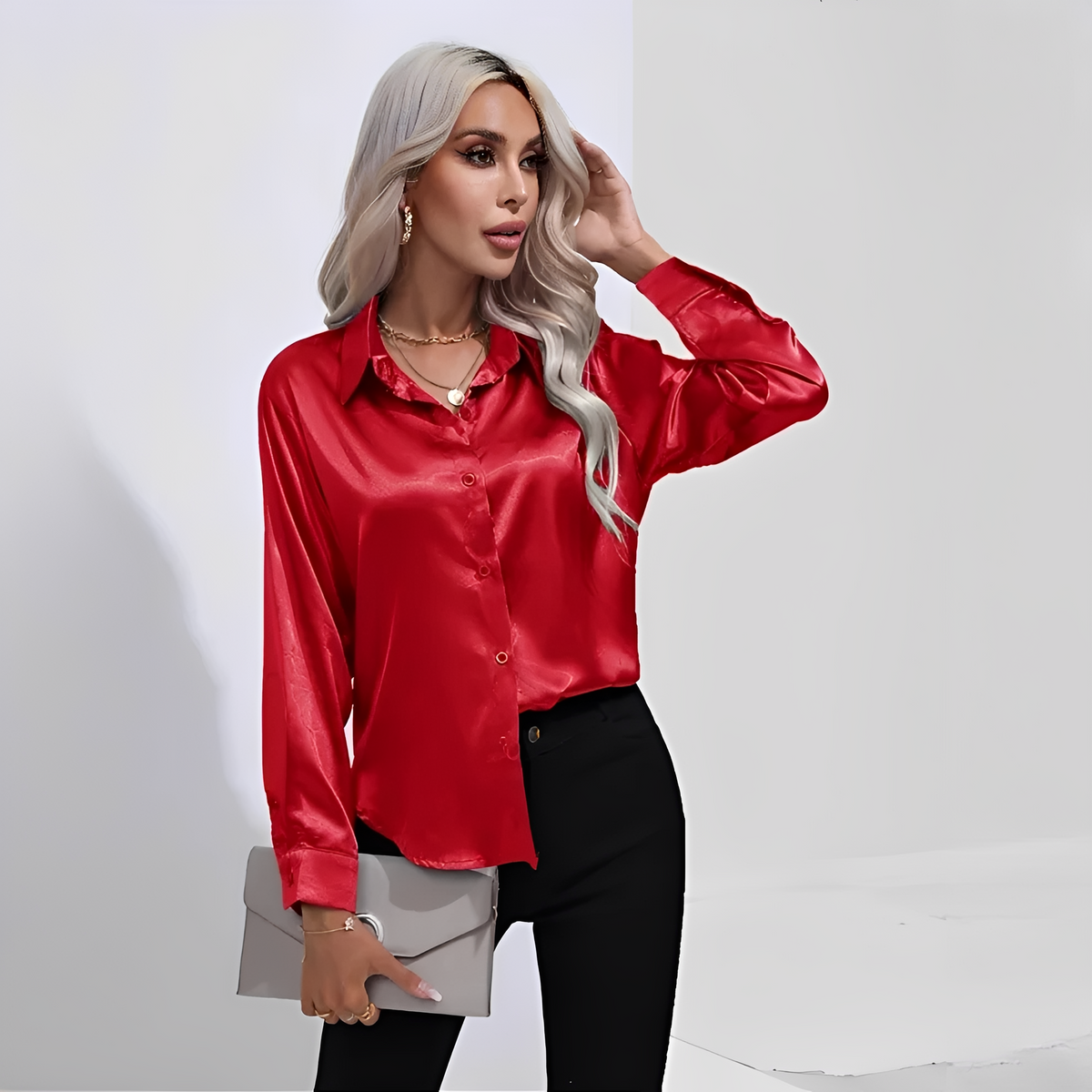 Liliane - Elegant blouse with long sleeves