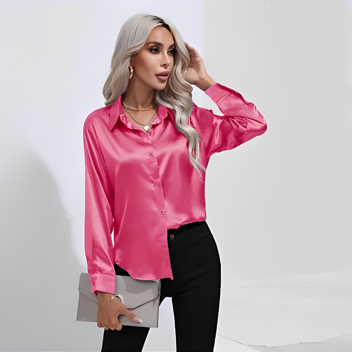 Liliane - Elegant blouse with long sleeves