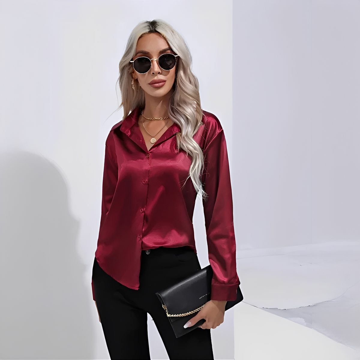 Liliane - Elegant blouse with long sleeves
