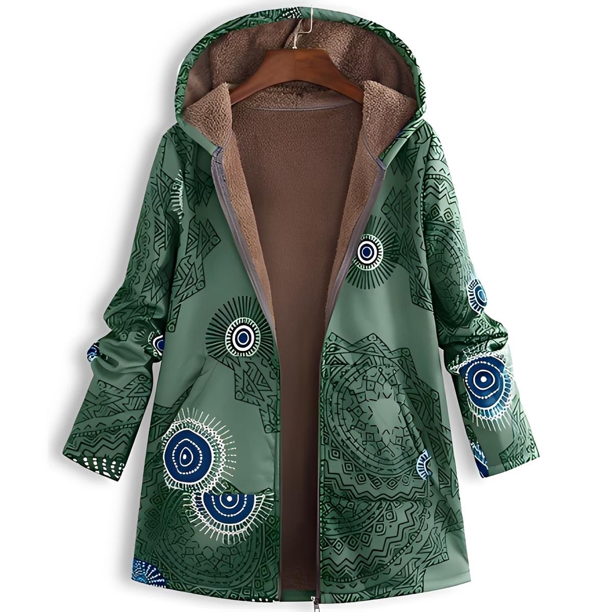 Olyvia - Vintage and warm hooded jacket