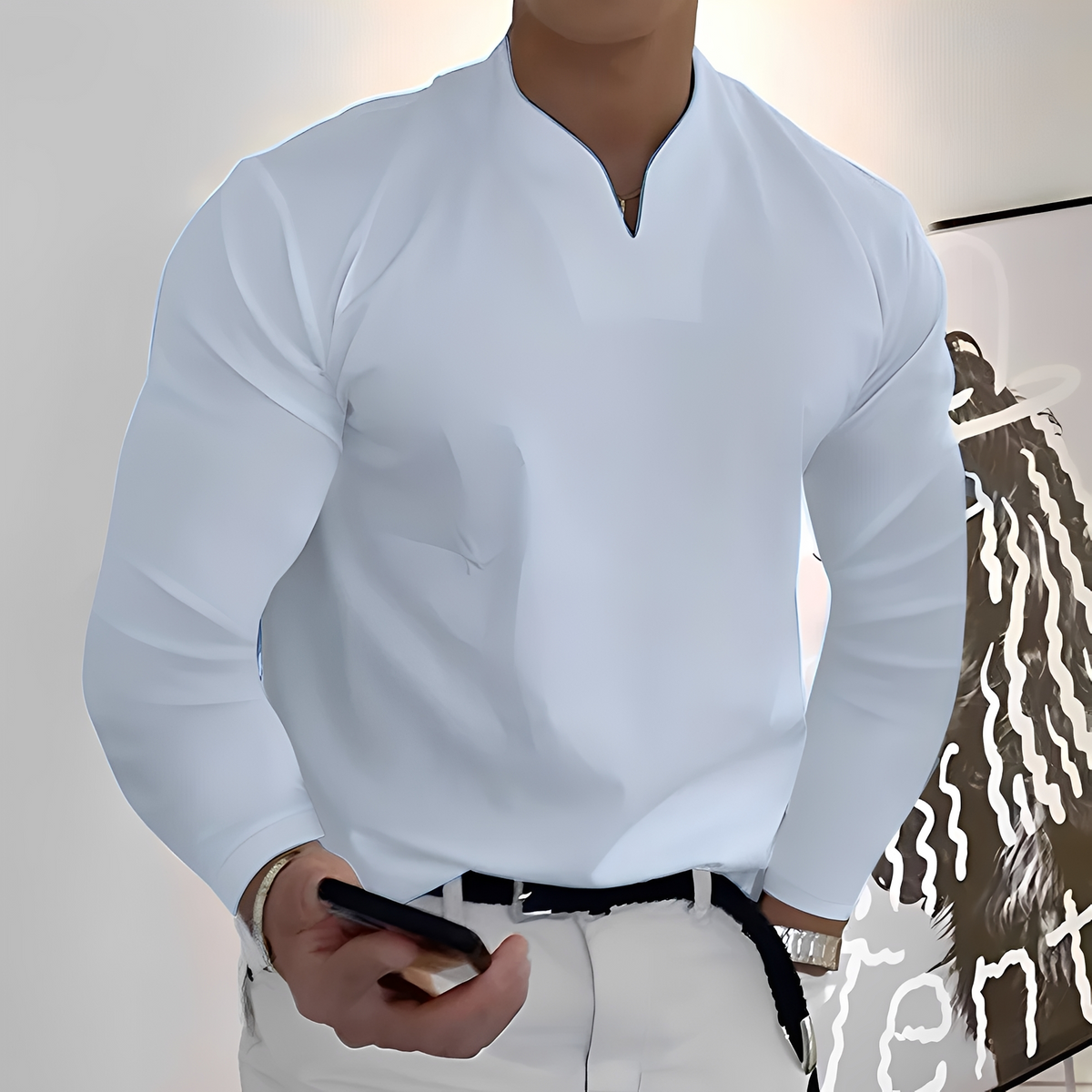 Corentin - Long-sleeved shirt, soft and warm