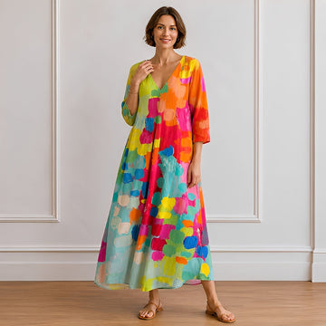 Alina - Oversized midi dress with V-neck