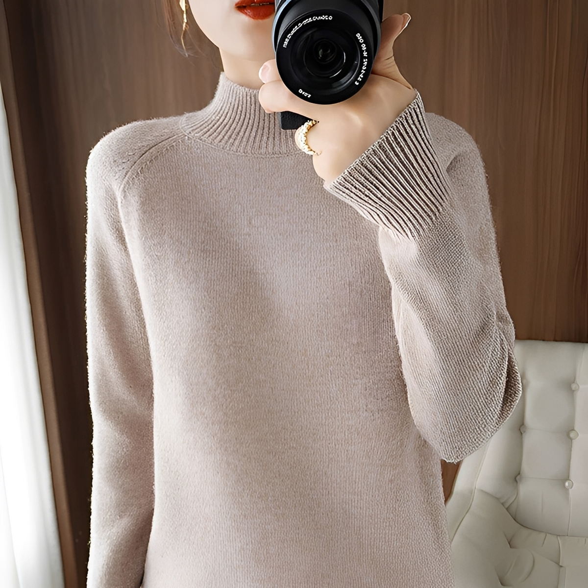 Hannie - Elegant and cozy turtleneck sweater