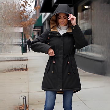 Lavena - Coat with hood, elegant and comfortable