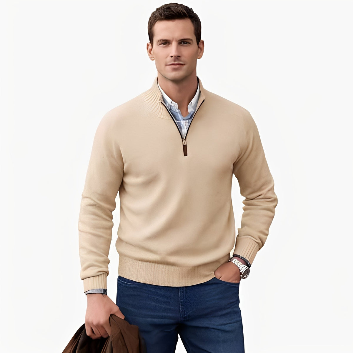 Jeremy - Soft half-zip sweater