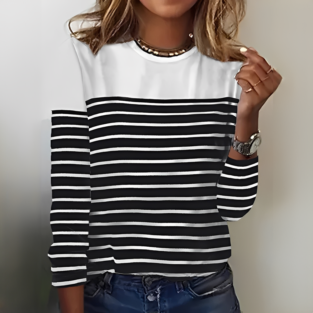 Eunice - Striped, warm and cozy sweater