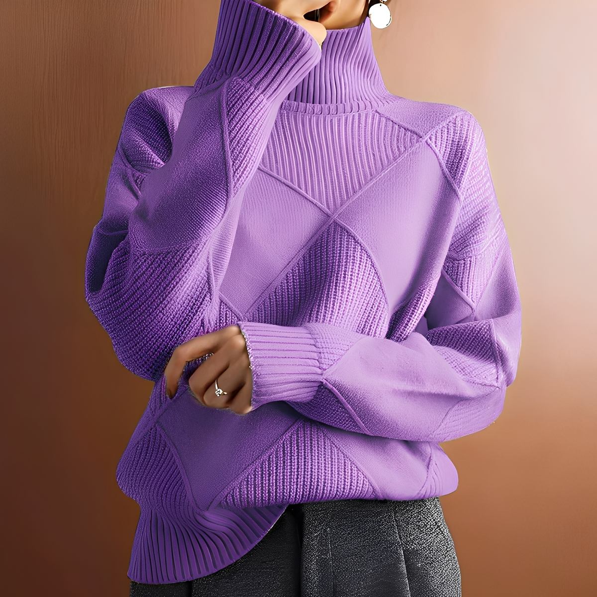 Morgan - Warm sweater with high collar
