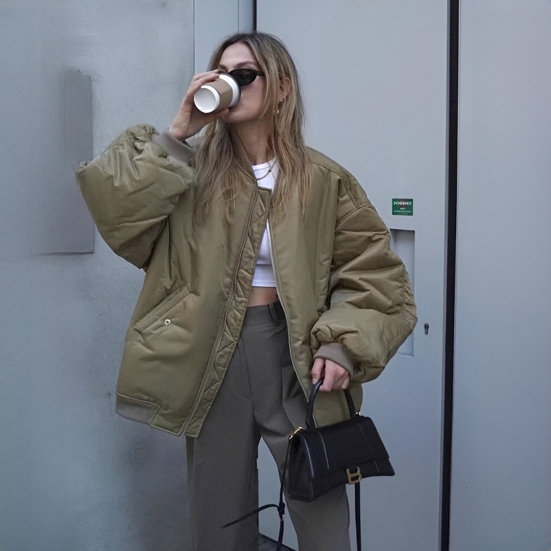 Fellaine - Cozy oversized bomber jacket