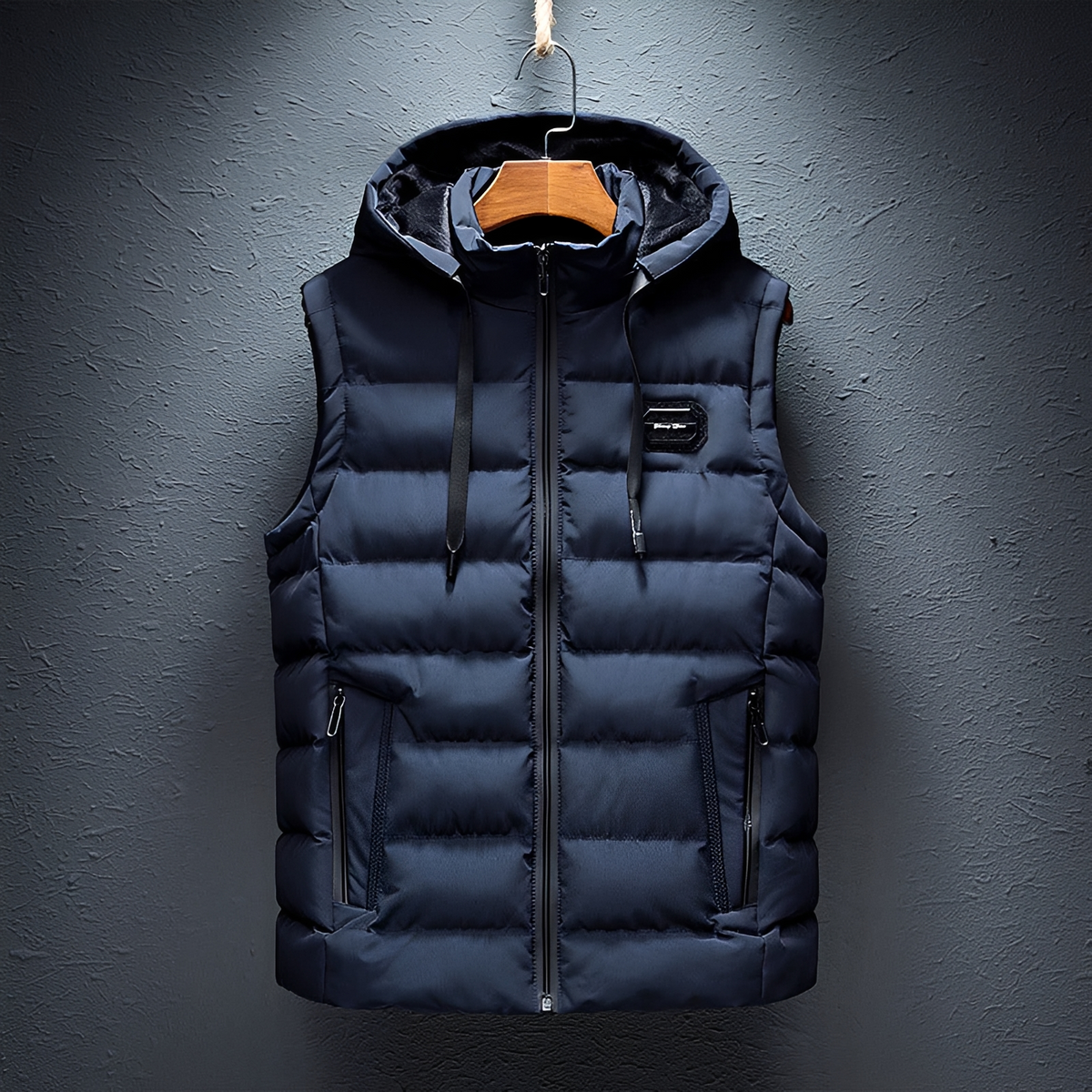 Davin - Durable and cozy vest with hood