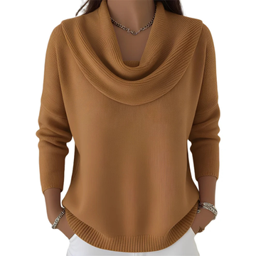Marva - Elegant sweater with wide collar