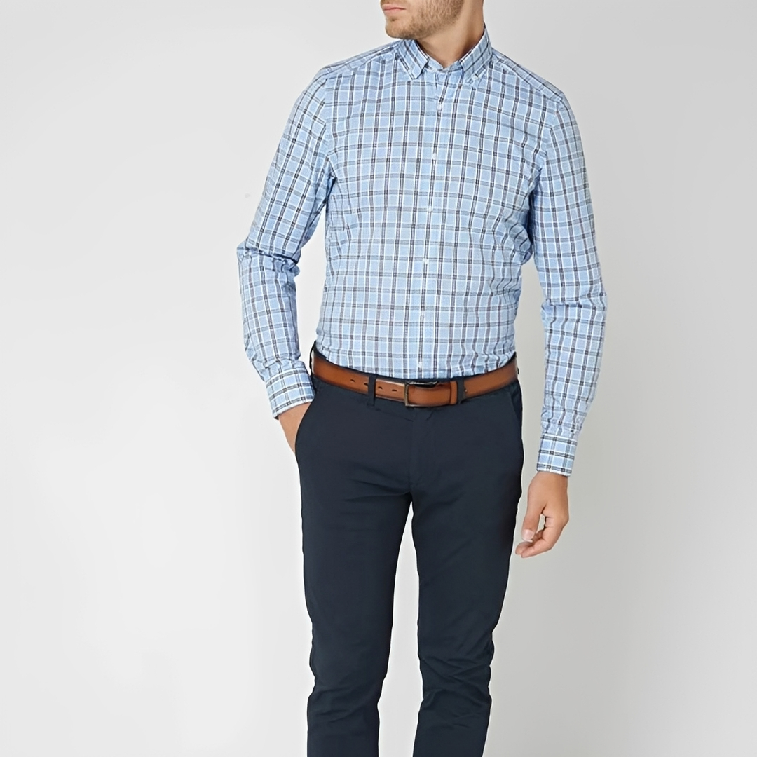 Louis - Elegant and casual checkered shirt