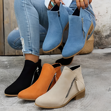 Klara - Fashionable and refined boots with zipper