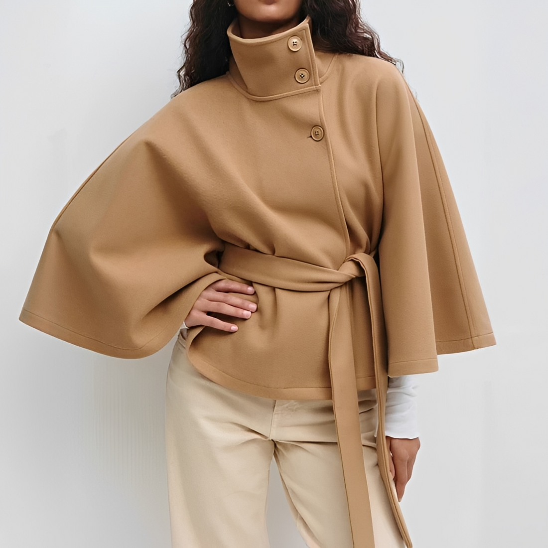 Ginabelle - Elegant and cozy belted jacket