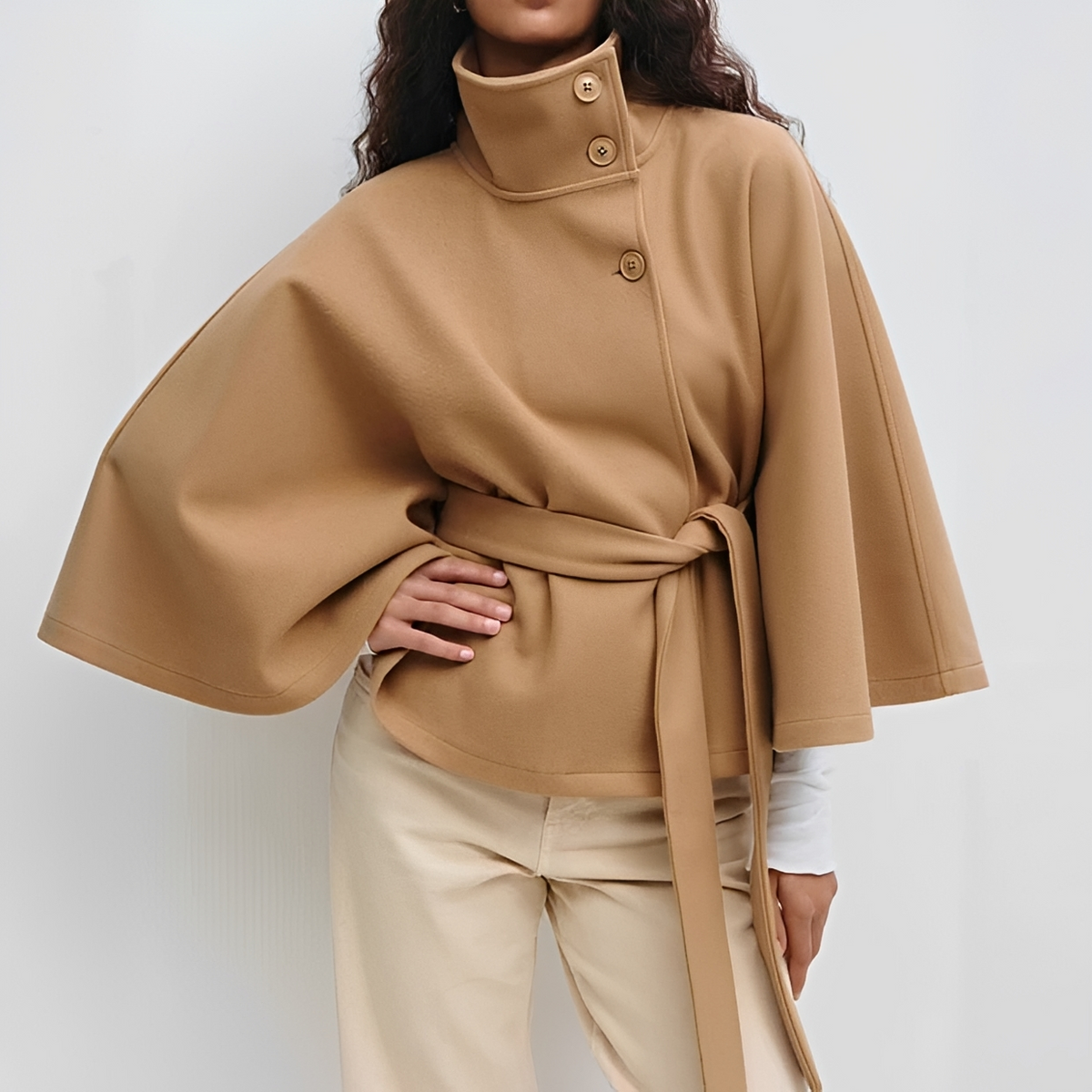 Ginabelle - Elegant and cozy belted jacket