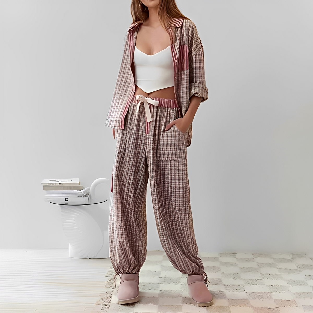 Ellenora - Comfortable and warm pajama set