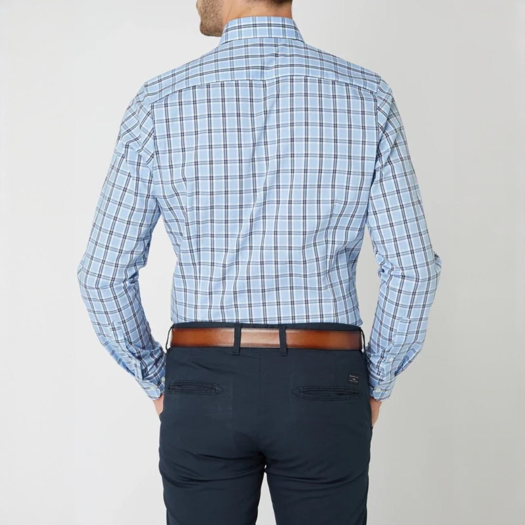 Johan - Durable long-sleeve checkered shirt