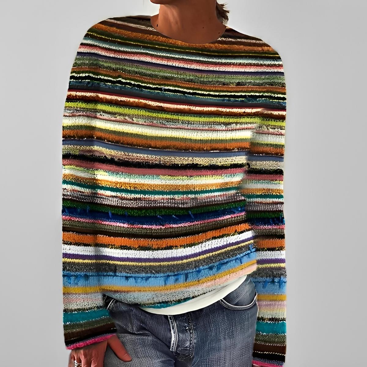 Liliane - Trendy crew neck sweater