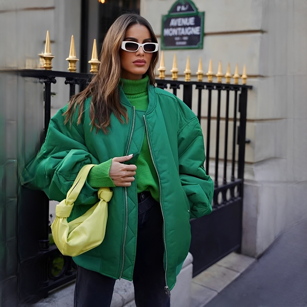 Fellaine - Cozy oversized bomber jacket