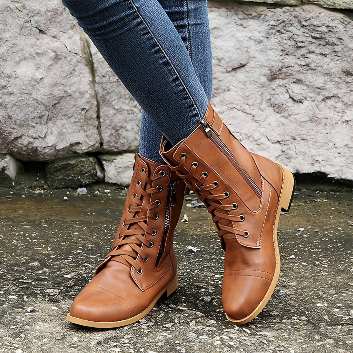 Phoebe - Elegant zip-up ankle boots