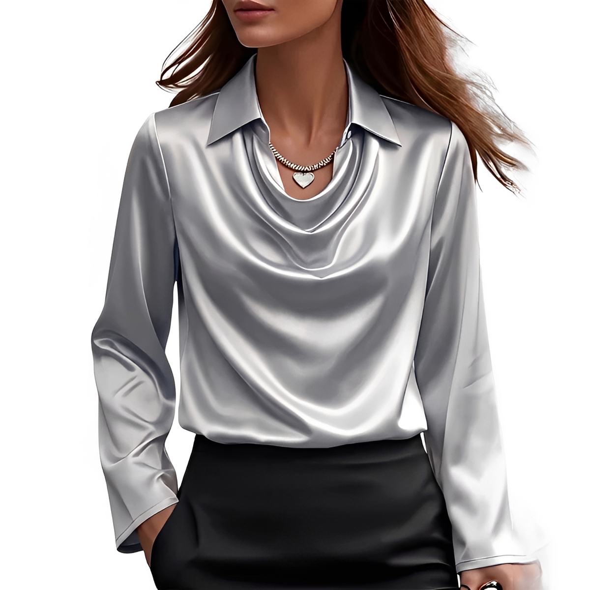 Dynah - Elegant long-sleeve blouse