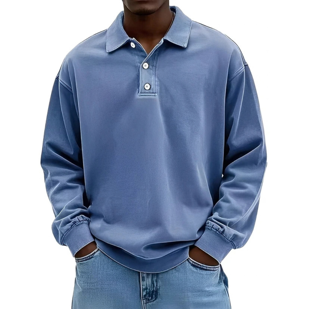 Clayton - Classic and warm long-sleeve shirt