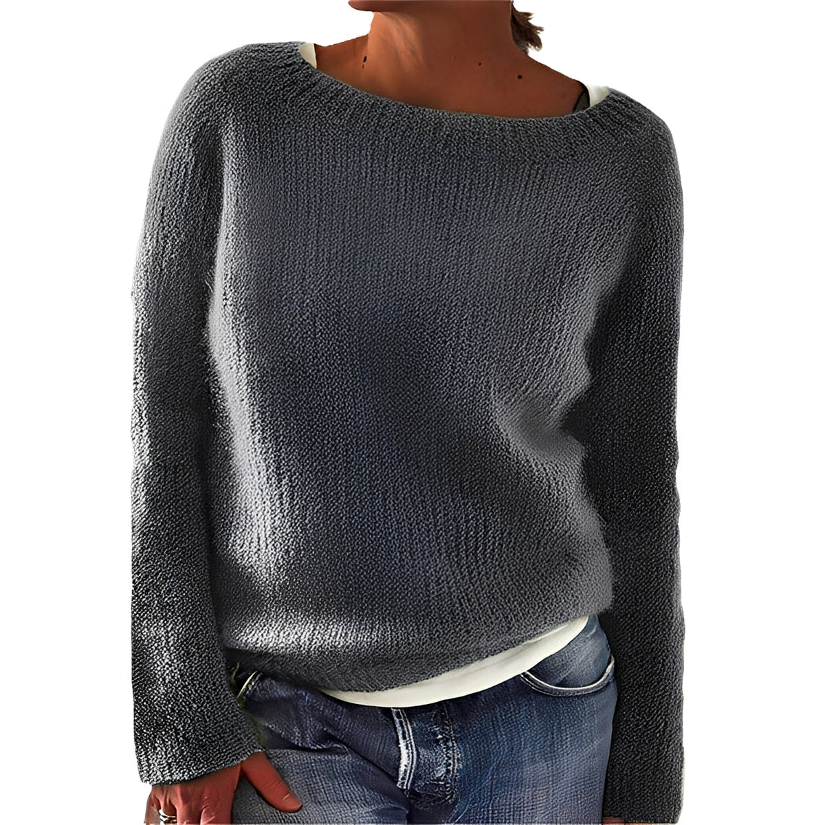 Angelia - Warm and soft crew neck sweater