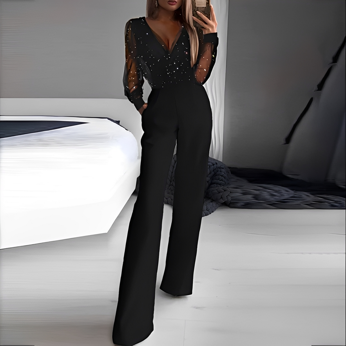 Arianna - Elegant V-neck jumpsuit