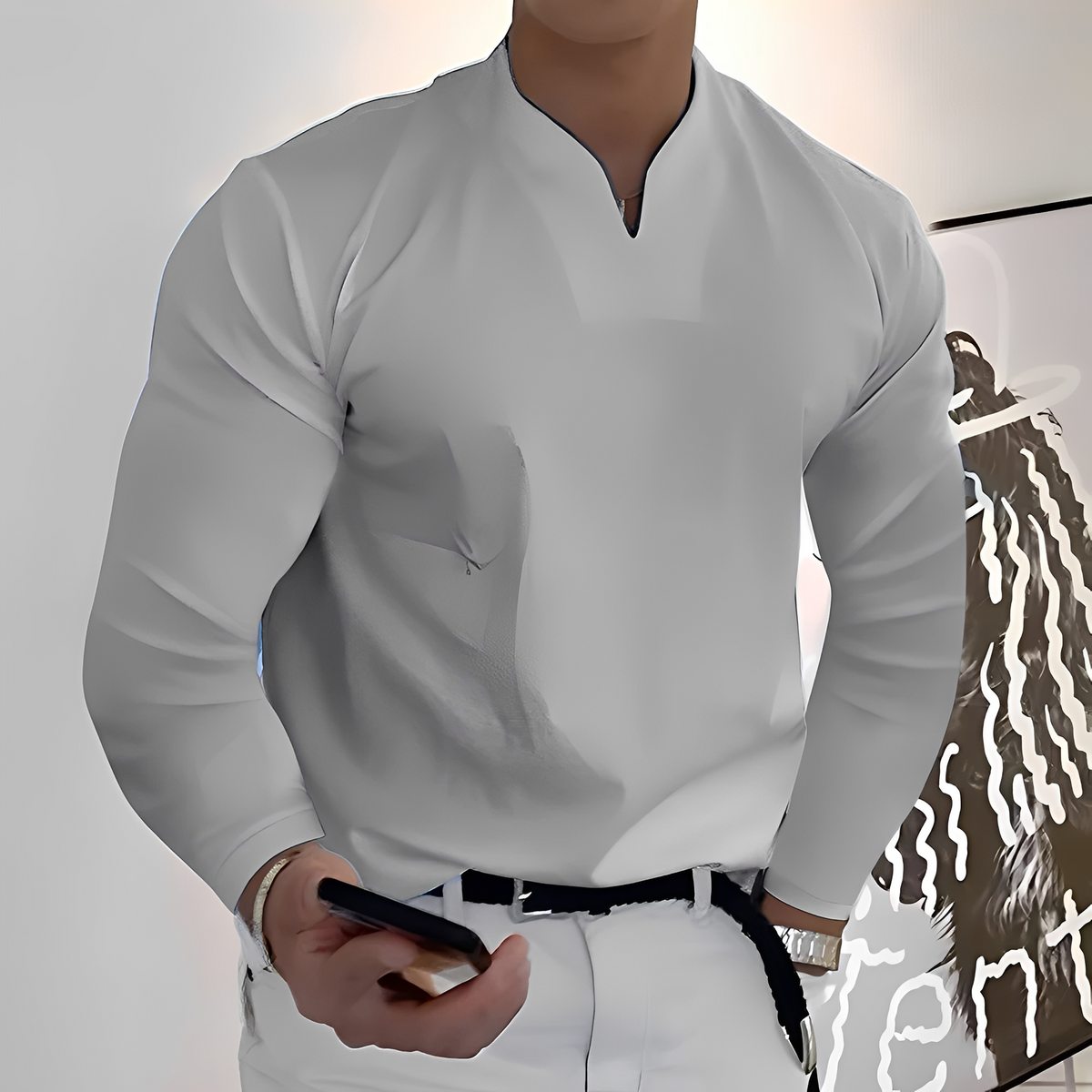 Corentin - Long-sleeved shirt, soft and warm
