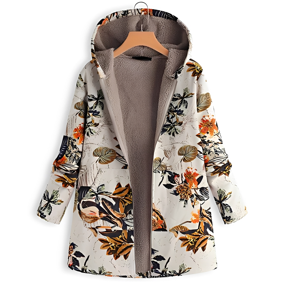 Olyvia - Vintage and warm hooded jacket