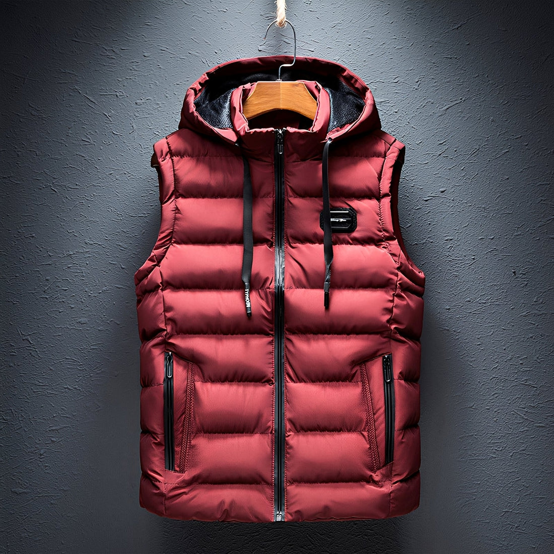 Davin - Durable and cozy vest with hood