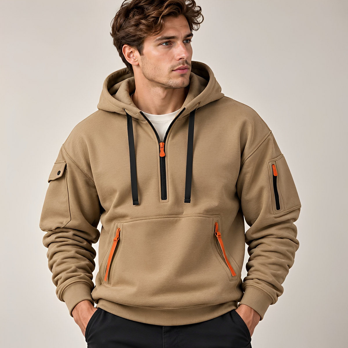 Norton - Durable half-zip hoodie